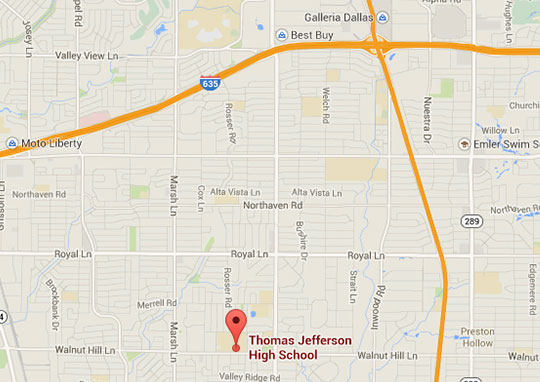 Thomas Jefferson High School Map